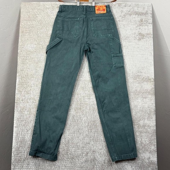 Jaded London Skate Fit Green Double Knee Carpenter Jeans Mens W28 Utility Pants - Picture 6 of 8